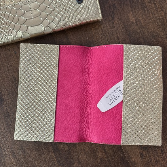 Gold Faux Snake Skin Wallet and Passport Holder - Picture 6 of 7